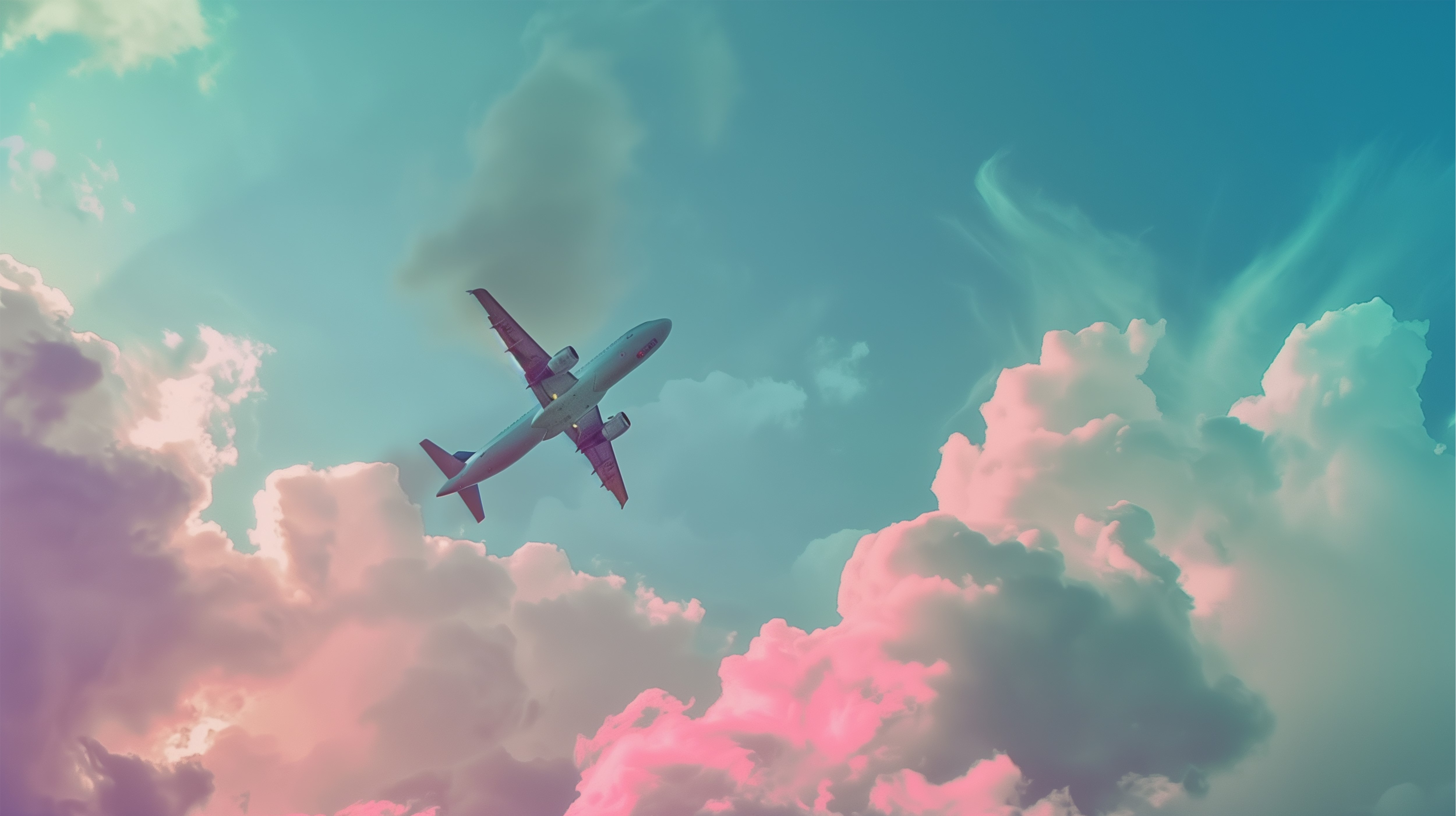 Imagem de um avião no céu