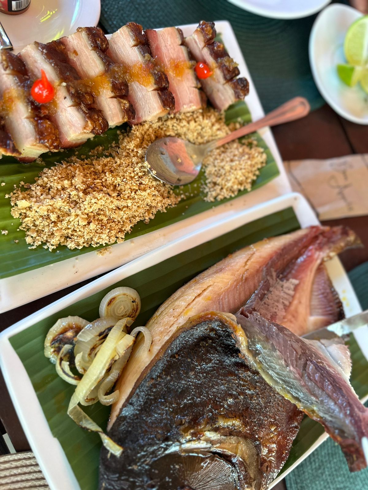 Imagem de uma mesa de almoço típica de Tocantins